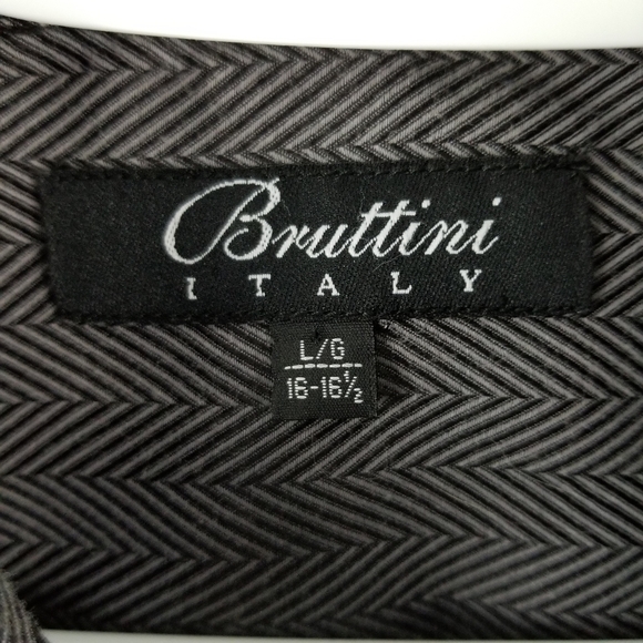 BRUTTINI ITALY | zigzag button down dress shirt - Picture 5 of 6